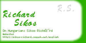 richard sikos business card